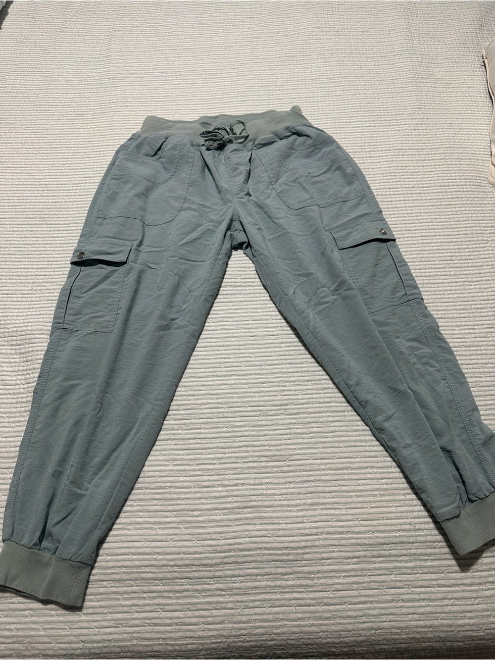 Women's Light Blue/Sage Soft Cargo Jogger Pants